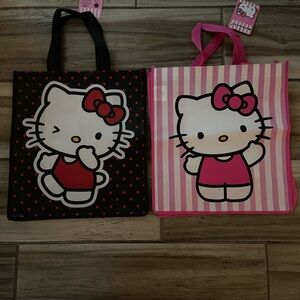 Hello Kitty Pink and Black Tote Set